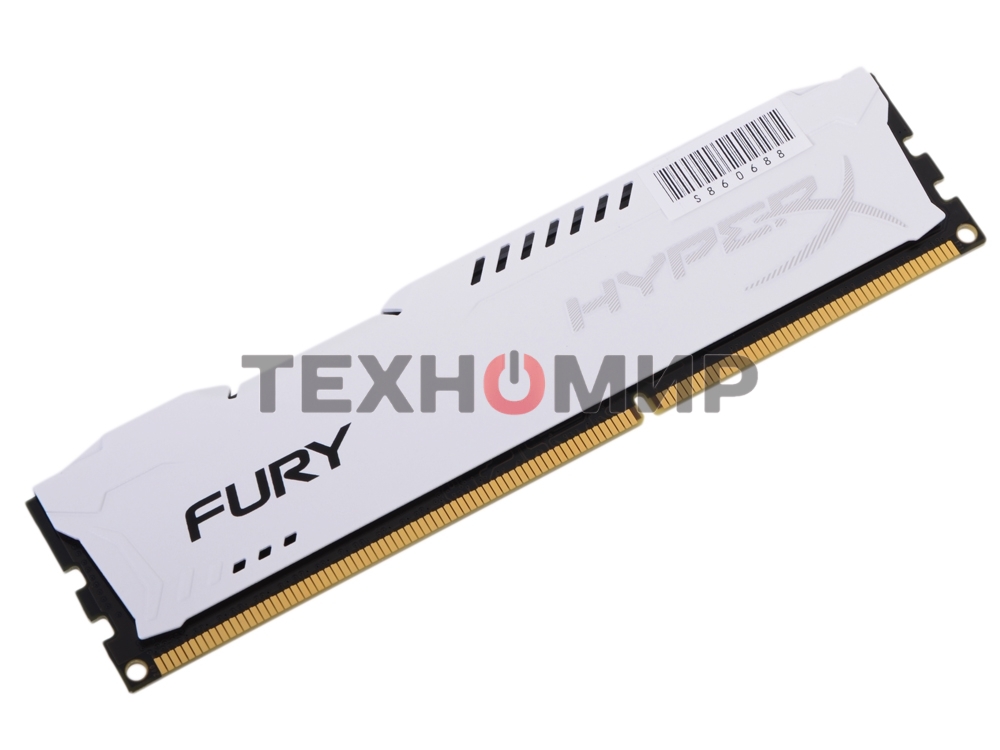 Модуль памяти Kingston DDR3 4Gb 1866MHz (PC3-15000) DIMM HyperX Fury White Series CL10