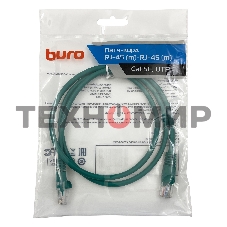 Патч-корд Buro cat.5e 1м зеленый RJ-45 (м)-RJ-45 (м)