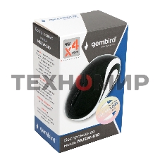 Мышь беспроводная Gembird MUSW-610 черный, 1200 dpi, радиоканал, USB, кнопки - 3