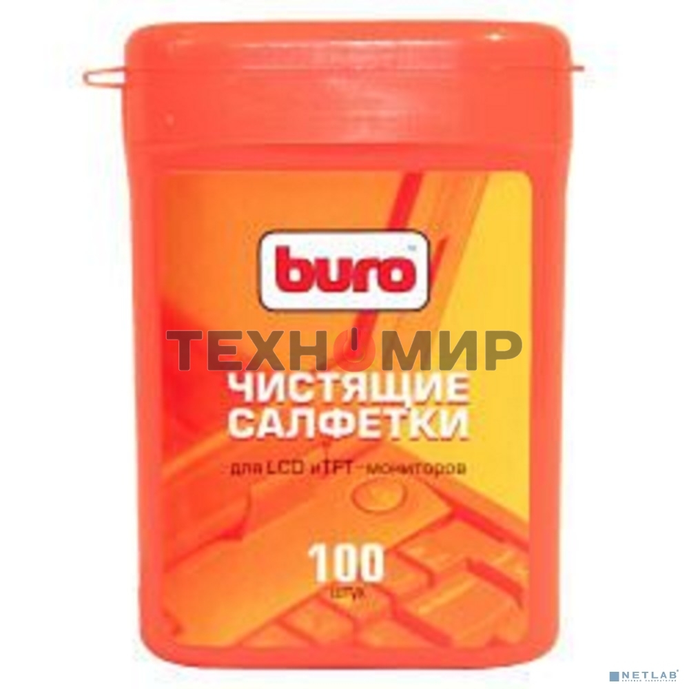 Салфетки Buro BU-tft для экранов ЖК мониторов туба 100шт влажных
