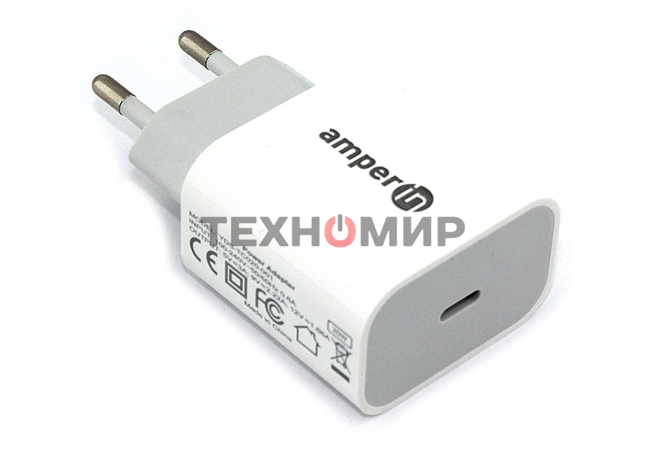 Блок питания (сетевой адаптер) Amperin Quick Charge Type-C 5V/3A,9V/2.22A,12V/1.66A (YDS-TC020-001)