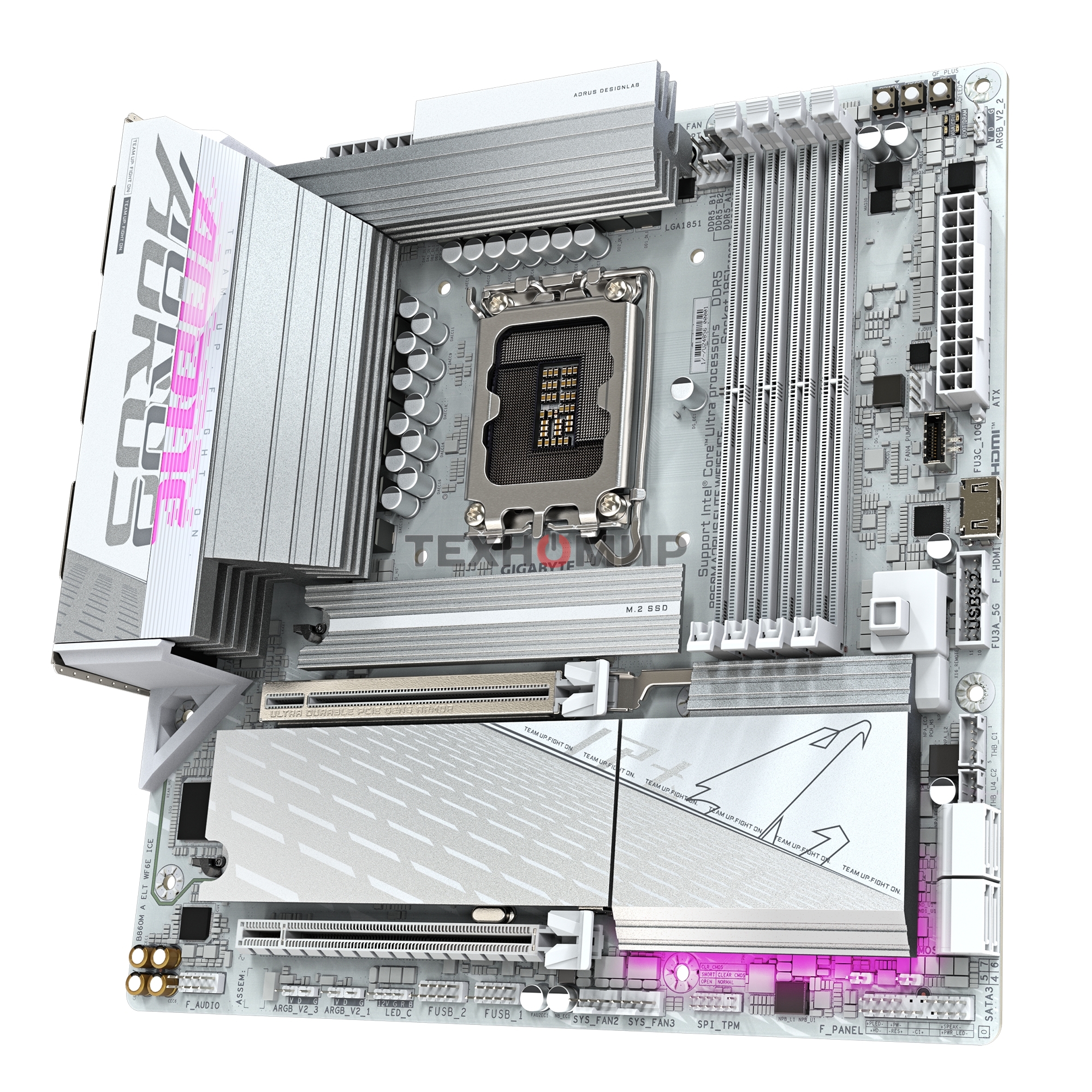 Материнская плата Gigabyte B860M AORUS ELITE WIFI6E ICE, LGA1851, Intel B860, 4xDDR5, 4xSATA, 3xM.2, 1xPCIe 5.0 x16, 1xPCIe 4.0 x4, 1xDP, 2xHDMI, 1x2.5Gb LAN, Wi-Fi 6E, Bluetooth 5.3, 2xUSB-A 10Gbps (Gen2), 4xUSB-A 5Gbps, 4xUSB-A 2.0, 1xUSB-C 20Gbps (USB4