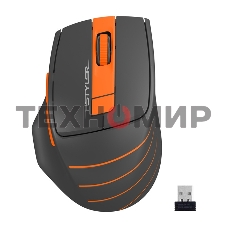 Мышь беспроводная A4Tech Fstyler FG30 серый/оранжевый, 2000 dpi, радиоканал, USB, кнопки - 5