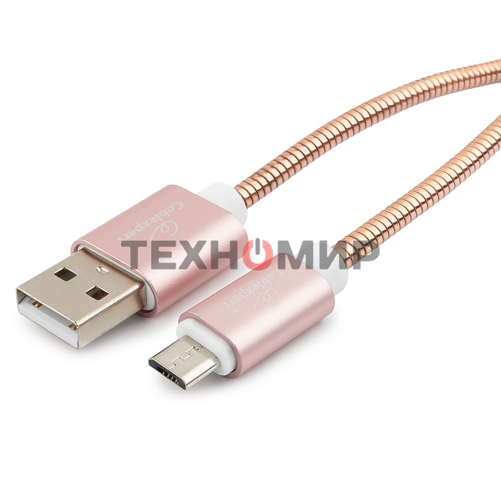 Кабель USB2.0 Cablexpert CC-G-mUSB02Cu-1.8M, AM/microB, серия Gold, длина 1.8м, золото, блистер