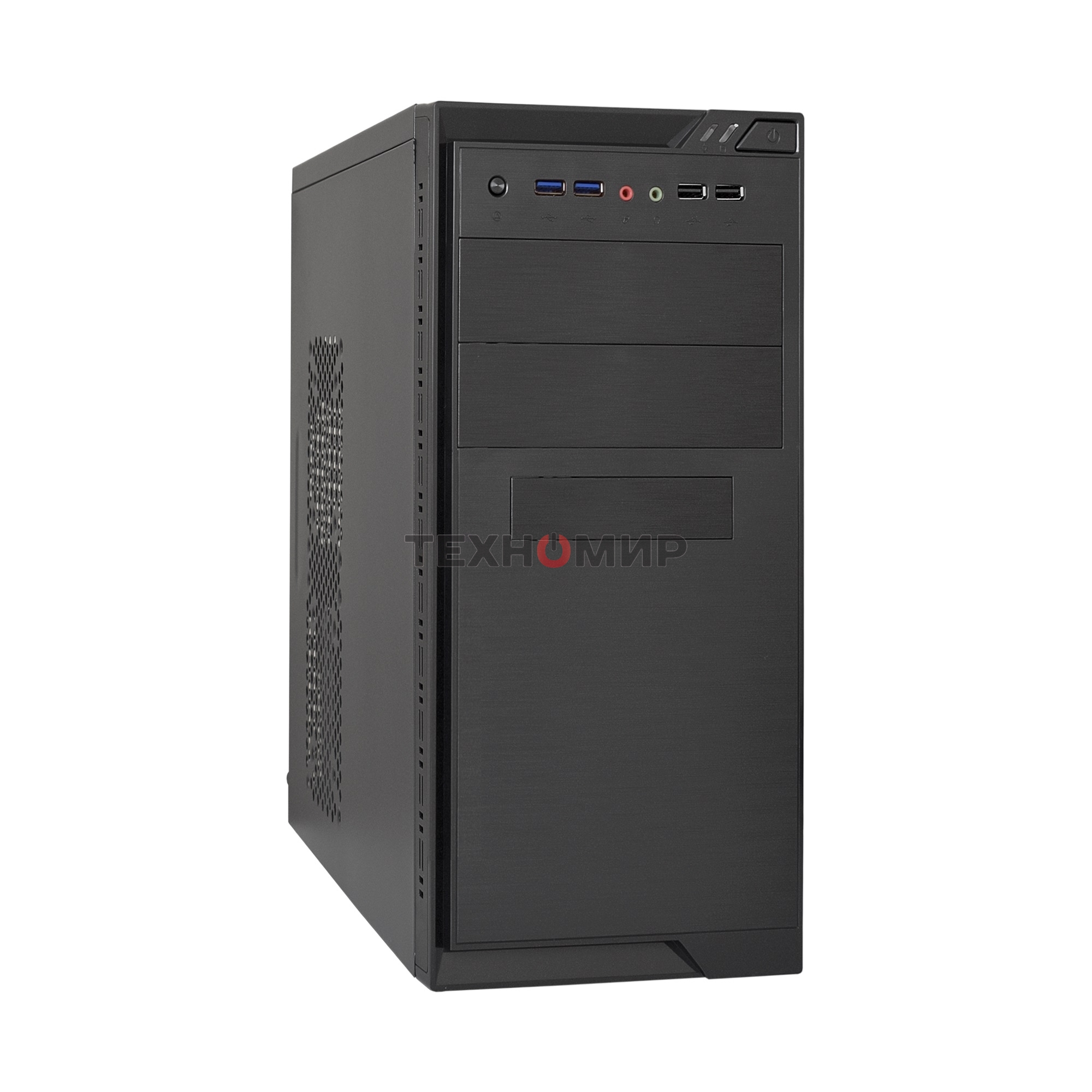 Компьютерный корпус Minitower ExeGate MA-372UX Black, mATX UN450, 120мм 2*USB+2*USB3.0, Audio