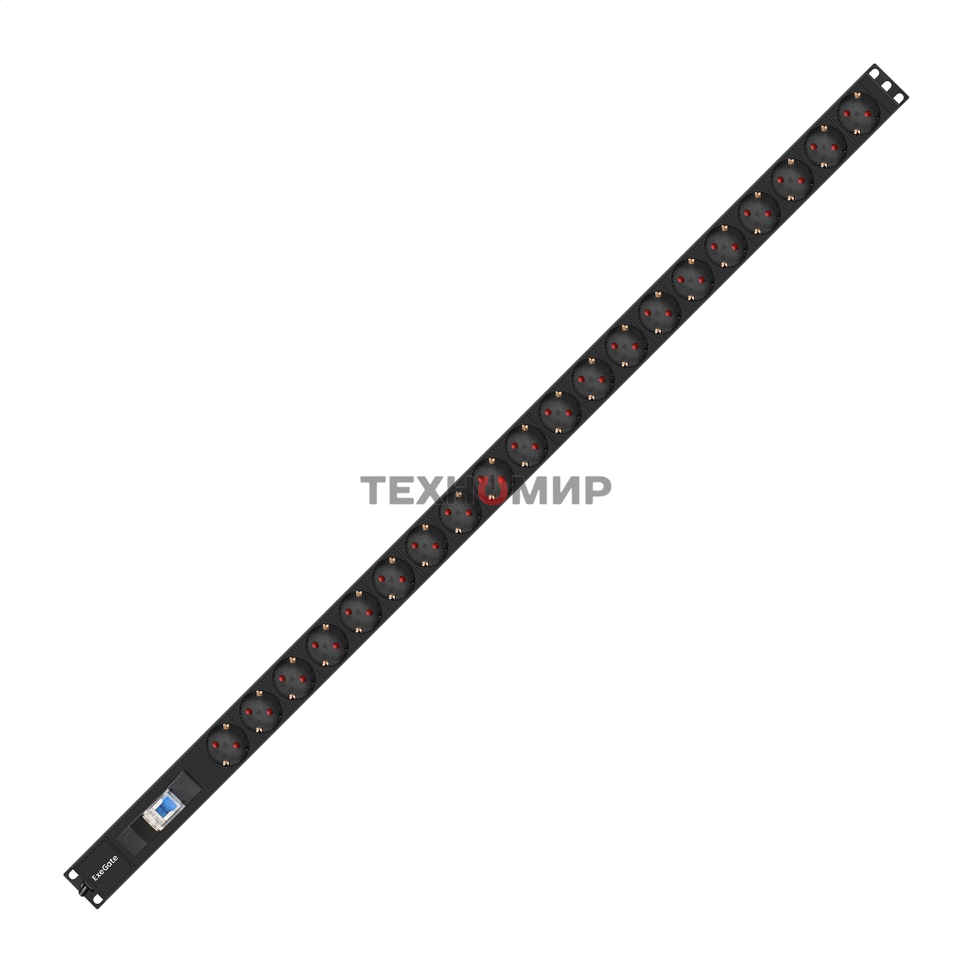 Блок розеток вертикальный ExeGate ServerPro PDU-V201 Al-20S-EU3-1P (19