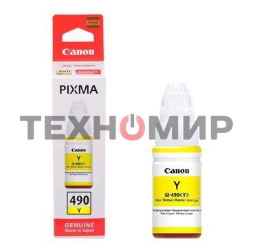 Чернила Canon GI-490Y 0666C001 желтый для Canon Pixma G1400/2400/3400 (70мл)
