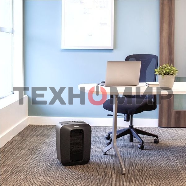 Шредер Fellowes PowerShred LX50 черный (секр.P-4)/перекрестный/9лист./17лтр./скрепки/скобы/пл.карты