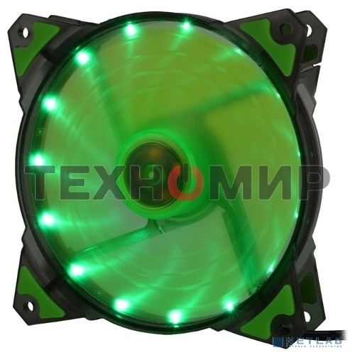 Вентилятор для корпуса Crown CMCF-12025S-1222 черный/зеленый, 120 мм, 1650 об/мин, 28 дБ, 3 pin