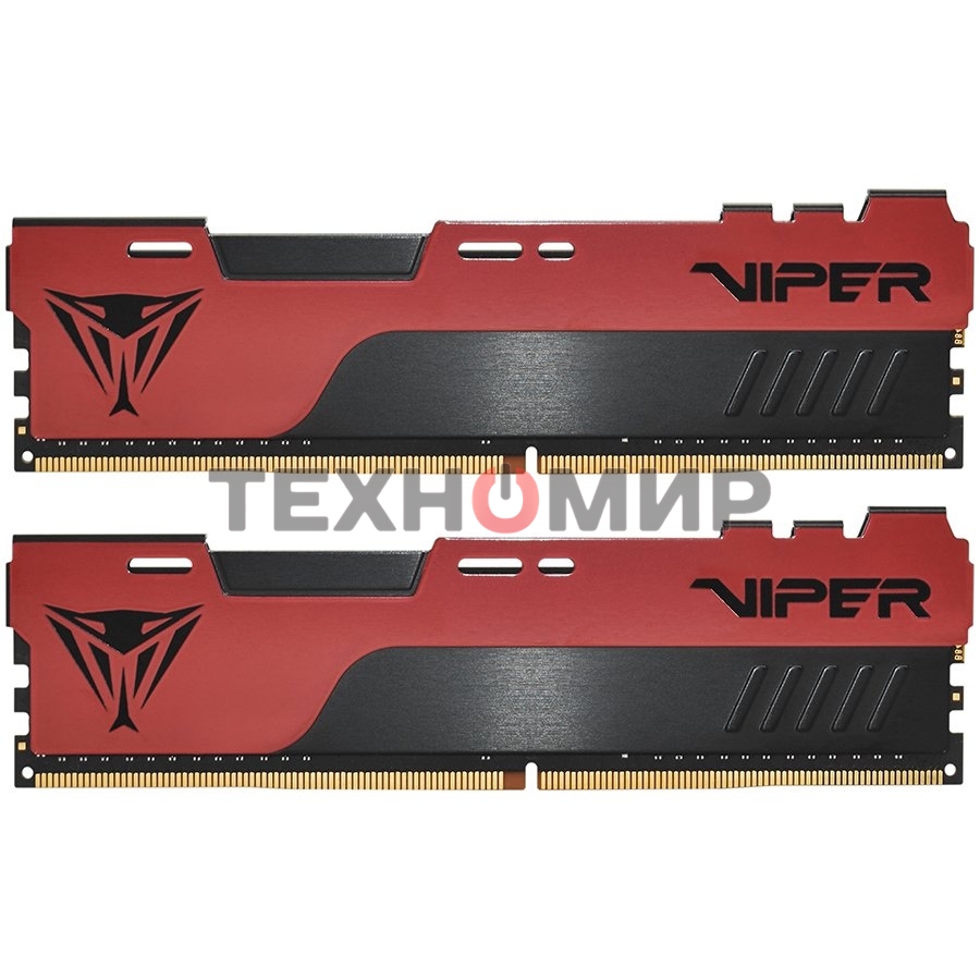 Оперативная память Patriot Viper Elite II, DDR4, 16GB (1x16 GB), 3200 MHz, CL18, DIMM, радиатор, красный, черный