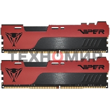 Оперативная память Patriot Viper Elite II, DDR4, 16GB (1x16 GB), 3200 MHz, CL18, DIMM, радиатор, красный, черный