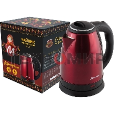 Чайник электрический Матрена MA-002 электрический (1,8 л) стальной красный