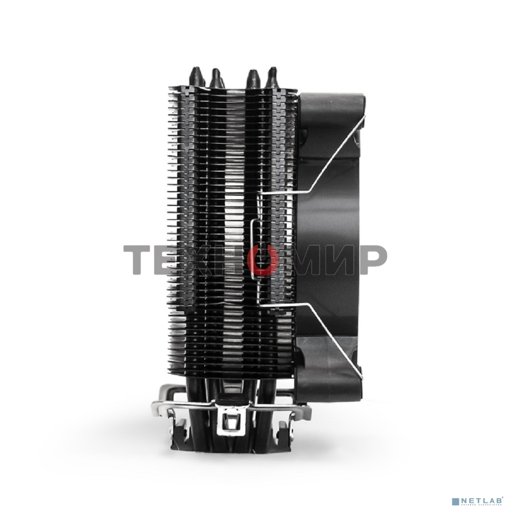 Кулер для процессора ExeGate Dark Magic EXX400V2-PWM.RGb серебристый, 120 мм, алюминий/медь, 2100 об/мин, 24 дБ, 4 pin, 140 Вт, 155 мм