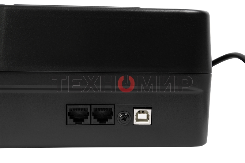 Источник бесперебойного питания SMARTWATT UPS SAFE PRO LCD 800 черный 800/480 ВА/Вт, напольный/настенный, линейно-интерактивный, LCD дисплей, Shuko CEE7/4 - 8 шт. (4 шт. с резервным питанием, 4 шт. - сетевой фильтр)