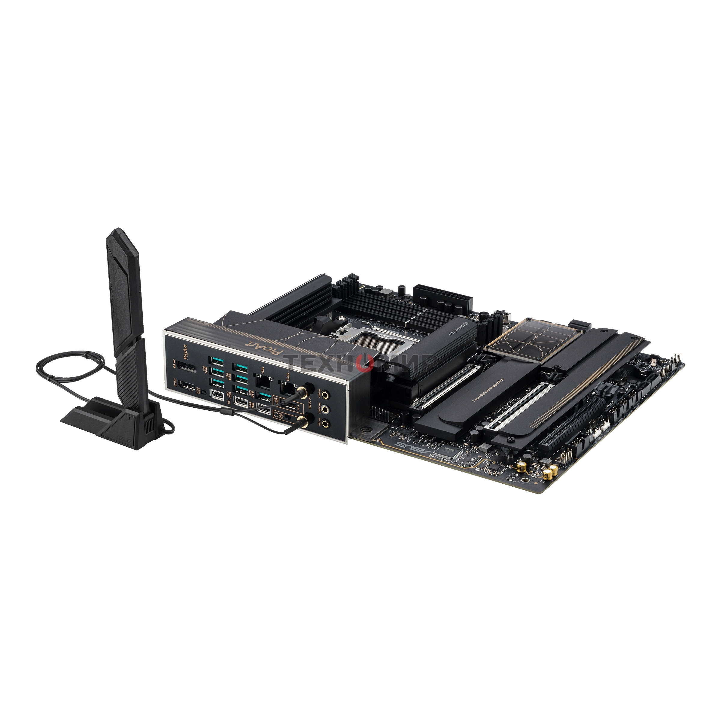 Материнская плата ASUS PROART X870E-CREATOR WIFI, AM5, AMD X870E, 4xDDR5, 4xSATA, 4xM.2, 2xPCIe 5.0 x16, 1xPCIe 4.0 x4, 2xUSB-C 40Gbps, 1xUSB-C 20Gbps, 7xUSB-A 10Gbps, 1xUSB-A 2.0, 1xDP (v1.4), 1xHDMI (v2.1), 1x10Gb LAN, 1x2.5Gb LAN, Wi-Fi 7, Bluetooth 5.