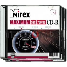 Диск CD-R Mirex 700 Mb, 52х, Maximum, Slim Case (1), (1/200)