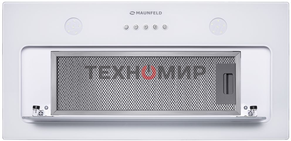 Вытяжка встраиваемая Maunfeld TRAPEZE 601GG белый, 60 см, 1150 куб. м/ч, 54 дБ