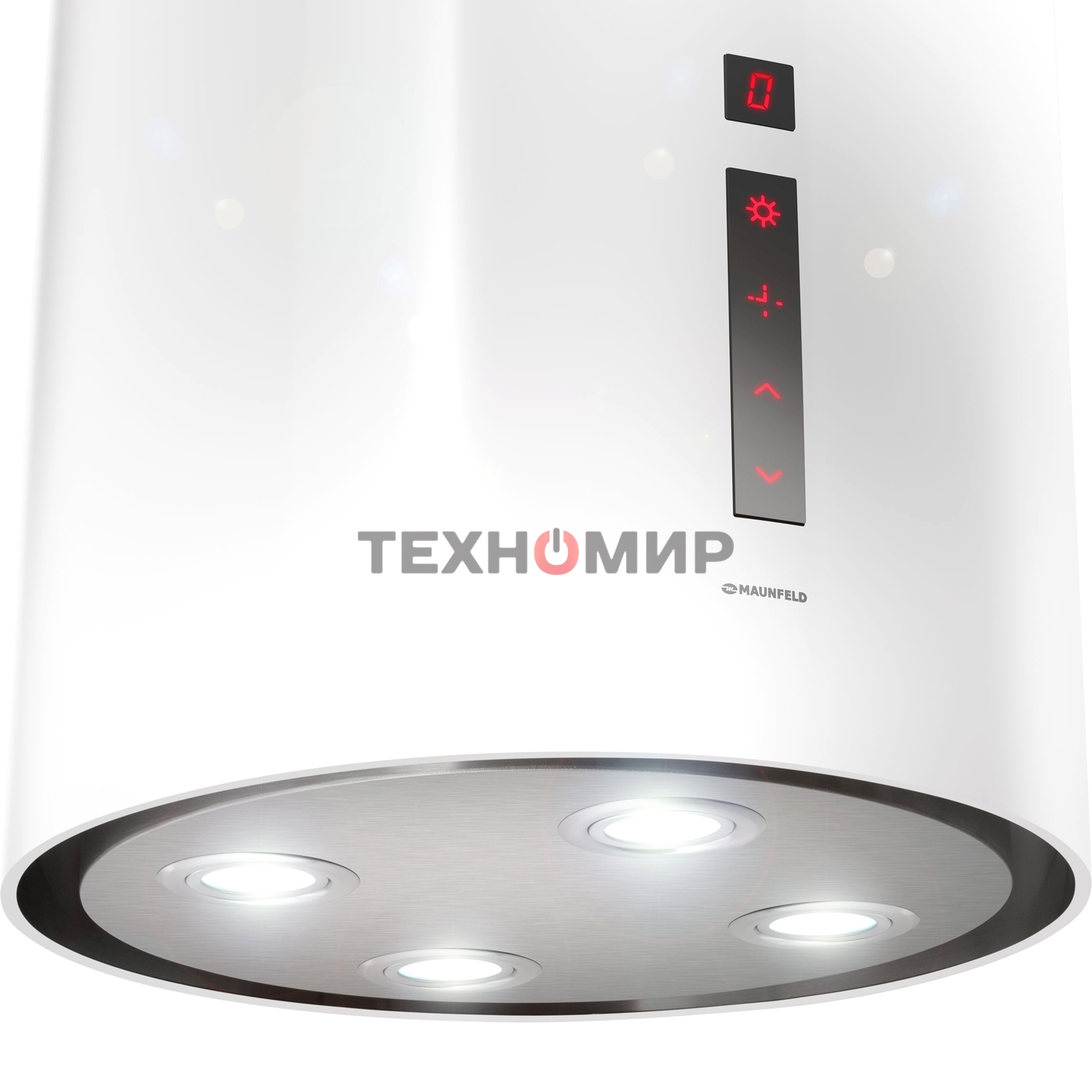 Вытяжка островная Maunfeld Lee Isla 39 белый, 38 см, 1000 куб. м/ч, 52 дБ (sensor)