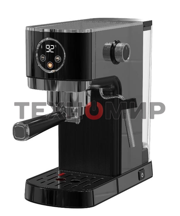 Кофеварка рожковая Korting KCM 1002 EN черный, молотый, 1.2 л, 1350 Вт, 20 бар