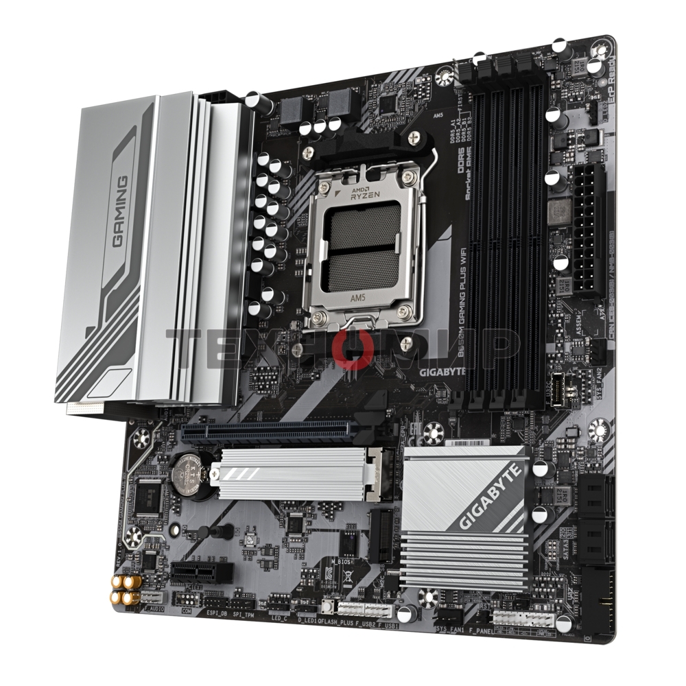 Материнская плата Gigabyte B650M GAMING PLUS WIFI, AM5, AMD B650, 4xDDR5, 4xSATA, 2xM.2, 1xPCIe 4.0 x16, 1xPCIe 3.0 x1, 2xDP, 1xHDMI, 1x2.5Gb LAN, Wi-Fi 6E, Bluetooth 5.3, 1xUSB-C 5Gbps, 5xUSB-A 5Gbps, 6xUSB-A 2.0, 3x3.5 мм, 7.1, mATX