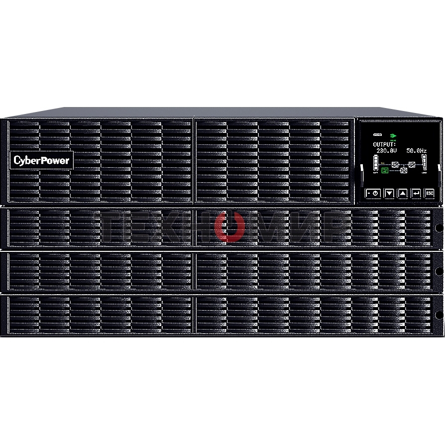 Источник бесперебойного питания CyberPower OLS10KERT5U Online 10000VA/10000W USB/RS-232/Dry/EPO/SNMP/CloudCard/(4 IEC С13, 4 IEC C19, terminal block)/bat.detect./МВ NEW