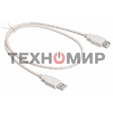 Кабель-удлинитель USB2.0 Buro USB A (m)/USB A (f) 0.75м