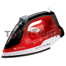 Утюг Centek CT-2347 RED 1800 Вт, антипригар. подошва, паровой удар, самоочистка, 200мл