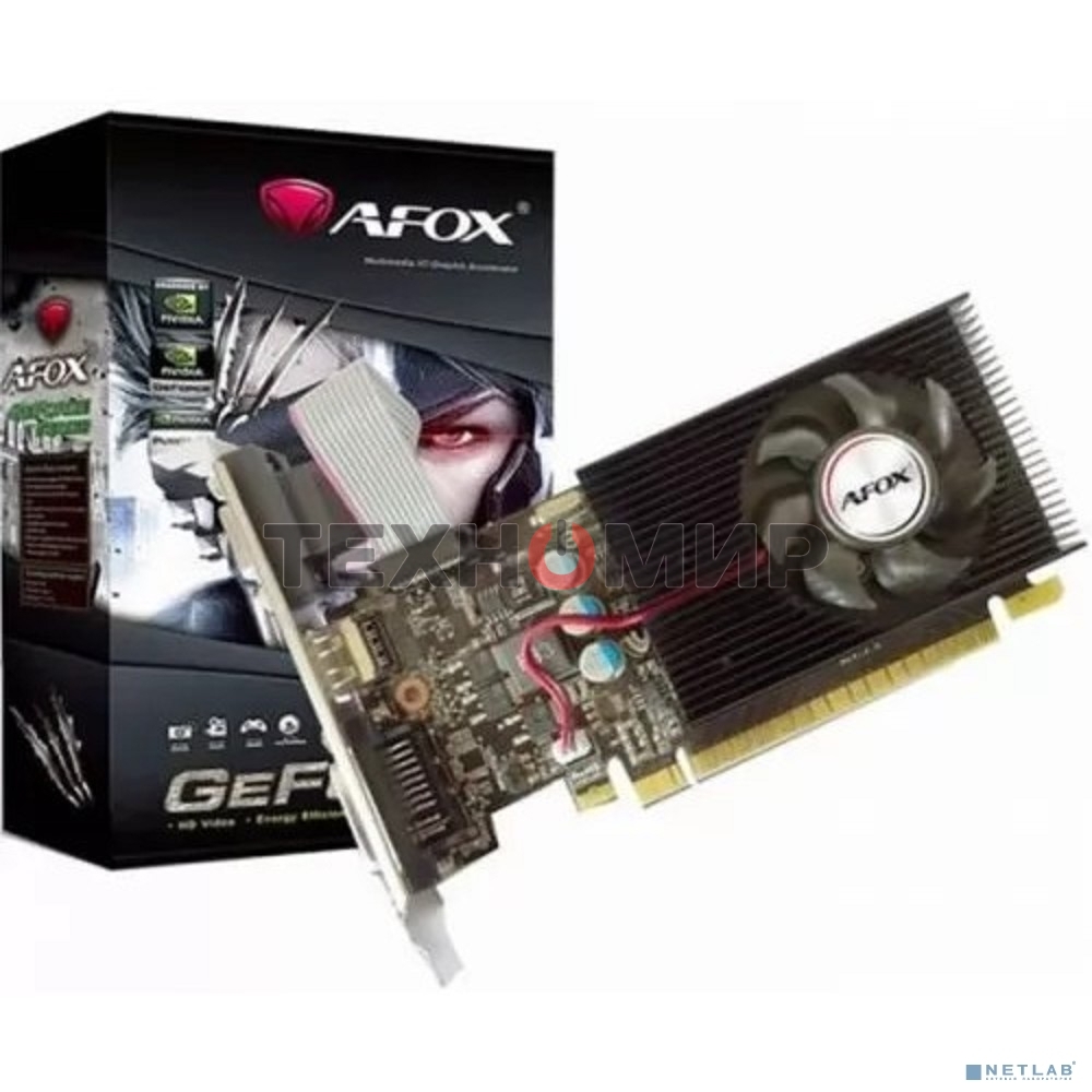 Видеокарта AFOX GT730 DDR3 4G 128Bit, LP Single fan, RTL (AF730-4096D3L6) RTL