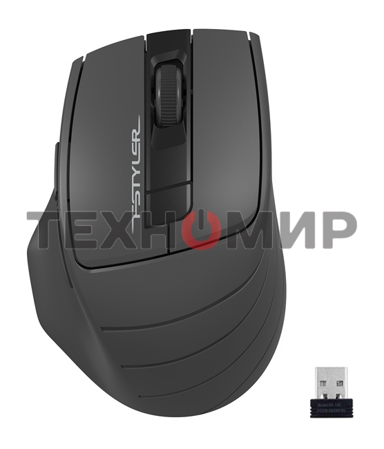 Мышь беспроводная A4Tech Fstyler FG30 серый, 2000 dpi, радиоканал, USB, кнопки - 5