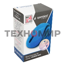 Мышь беспроводная Gembird MUSW-620 синий, 1200 dpi, радиоканал, USB, кнопки - 3