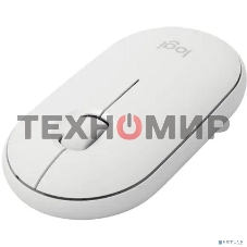Мышь беспроводная Logitech Pebble M350 белый, 1000 dpi, радиоканал, Bluetooth, USB, кнопки - 3