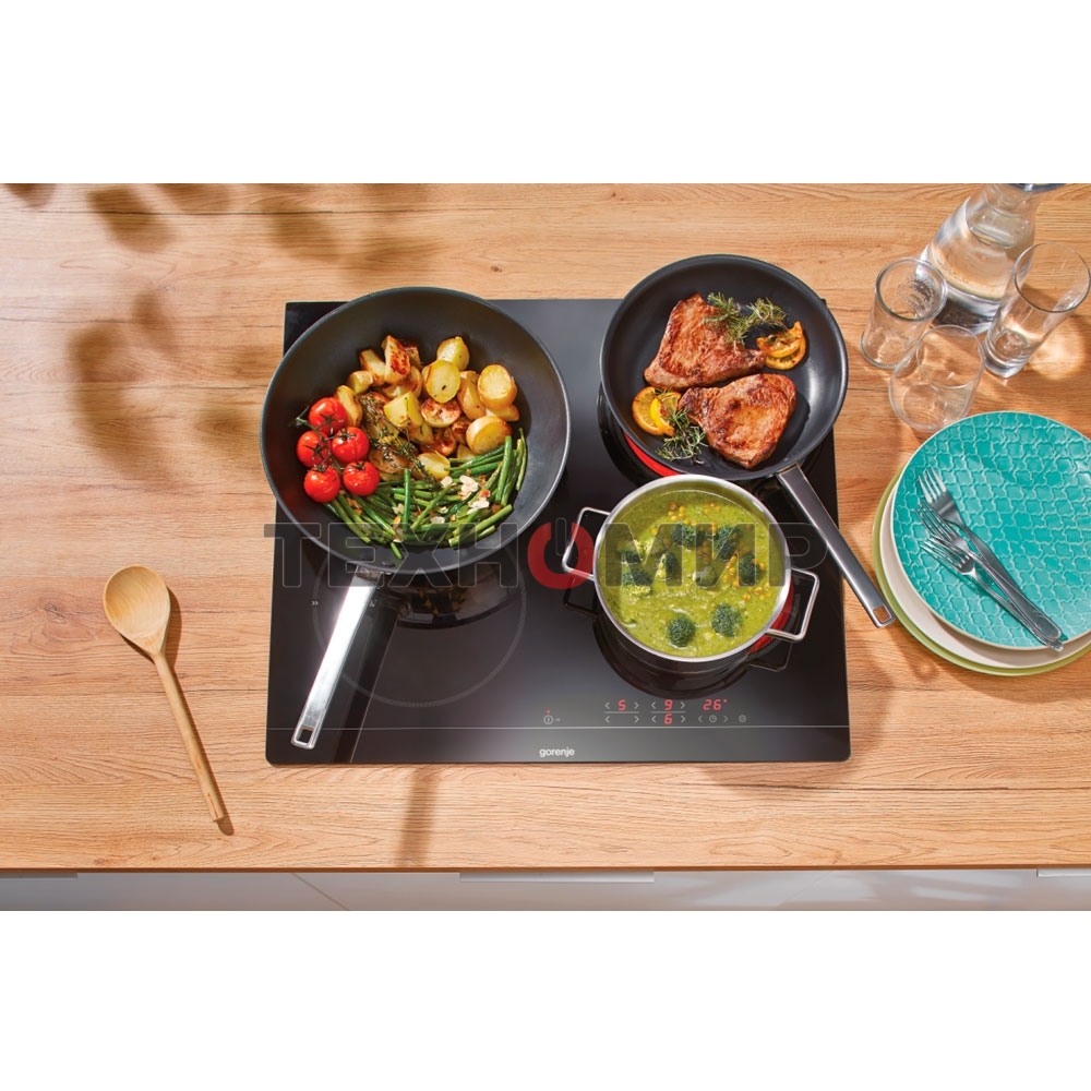 Электрическая варочная панель Gorenje ECT641BSCE Hi-Light, независимая, черный