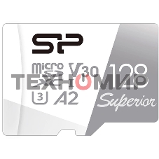 Флеш карта microSD 128Gb Silicon Power Superior Pro A2 microSDXC Class 10 UHS-I U3 Colorful 100/80 Mb/s