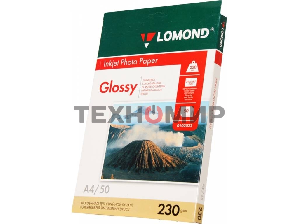 Фотобумага Lomond 0102022 A4/230г/м2/50л./белый глянцевое для струйной печати