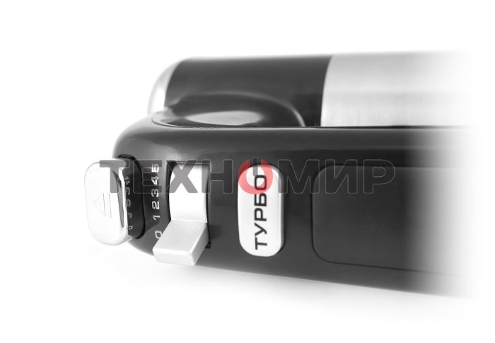 Миксер Centek CT-1120 черный/сталь 1200 Вт,, 5 скоростей+турбо, взбивание/замешивание