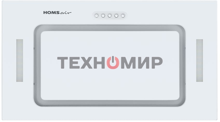 Вытяжка встраиваемая HOMSair Crocus Push 52 белый, 51.8 см, 850 куб. м/ч, 53 дБ