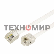 Телефонный шнур Rexant удлинитель RJ-11(6P-4C), длина 25 м., белый