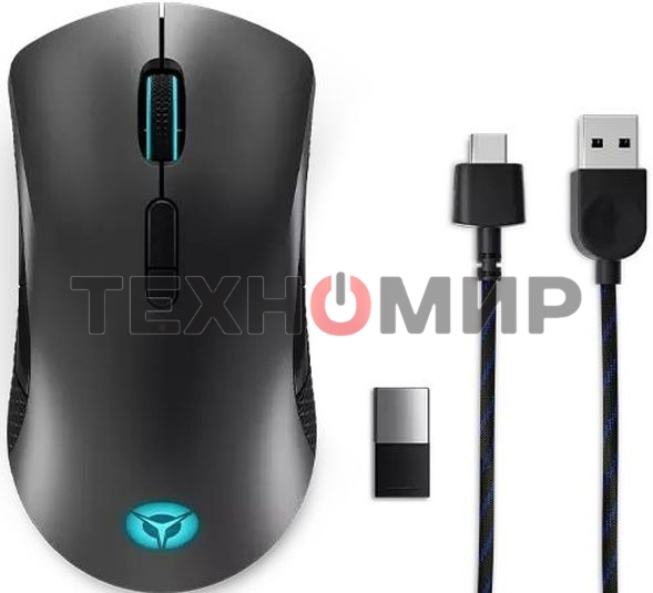 Мышь беспроводная/проводная Lenovo Legion M600 черный, 16000 dpi, радиоканал, Bluetooth, USB, кнопки - 9