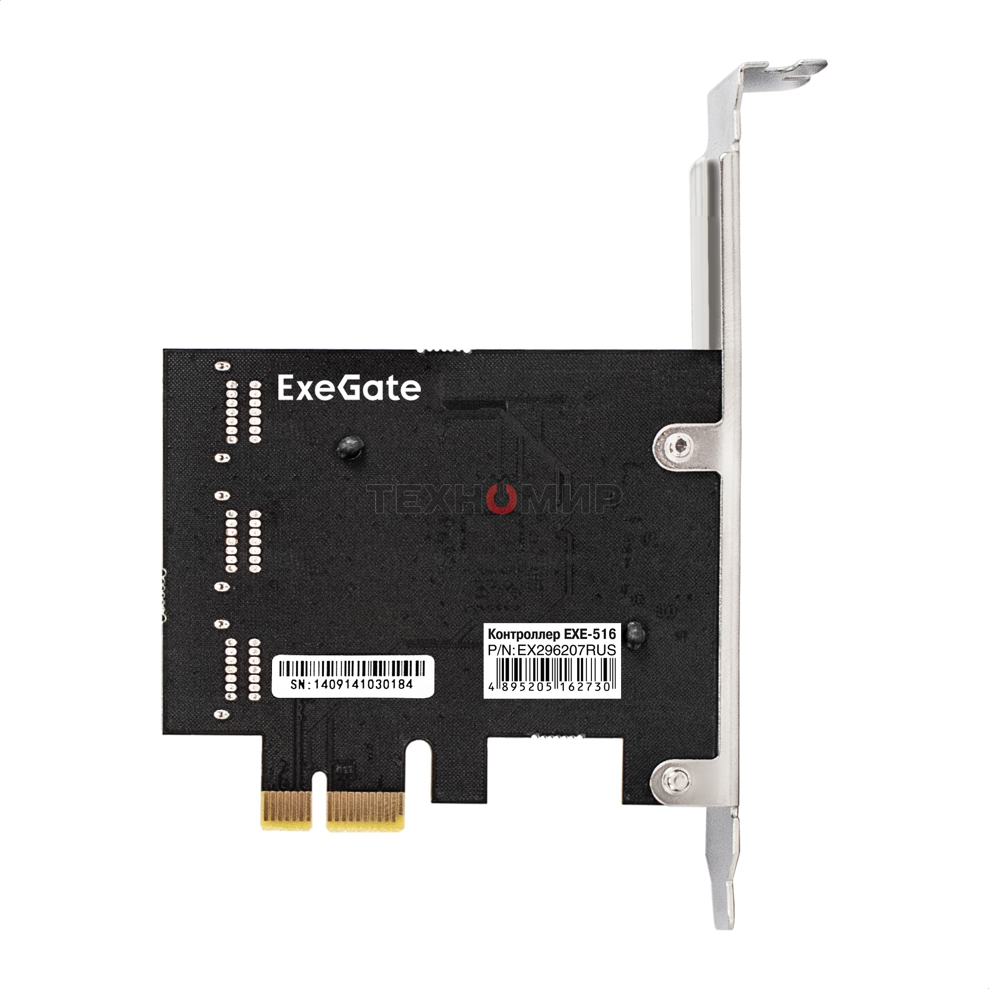 Контроллер ExeGate EXE-516 (PCI-E x4 v3.0, SATA3 6Gb/s, 6 int, ASMedia Chipset ASM1166)