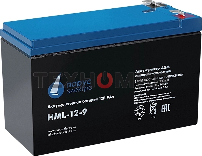 Батарея для ИБП Парус Электро, профессиональная серия HML-12-9