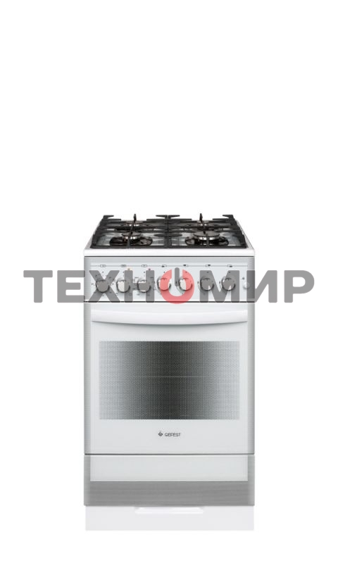 Плита комбинированная Gefest ПГЭ 5502-02 0042 белый, конфорок 4 газовых, духовка 55 л, 50 см x 85 см x 58.5 см