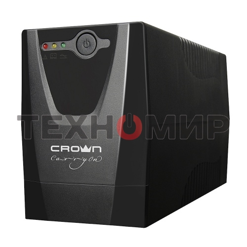 Источник бесперебойного питания Crown CMU-500X (480 ВА/240 Вт; Off-Line; 1 х Euro + 1 х IEC-320 резервным питанием и фильтрацией; 12V/4,5AH х 1; пластик)