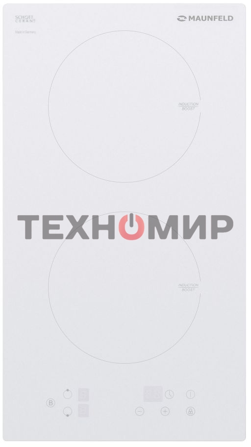 Индукционная варочная панель Maunfeld EVI.292-WH, конфорок: 2 шт., закаленное стекло, независимая, белый