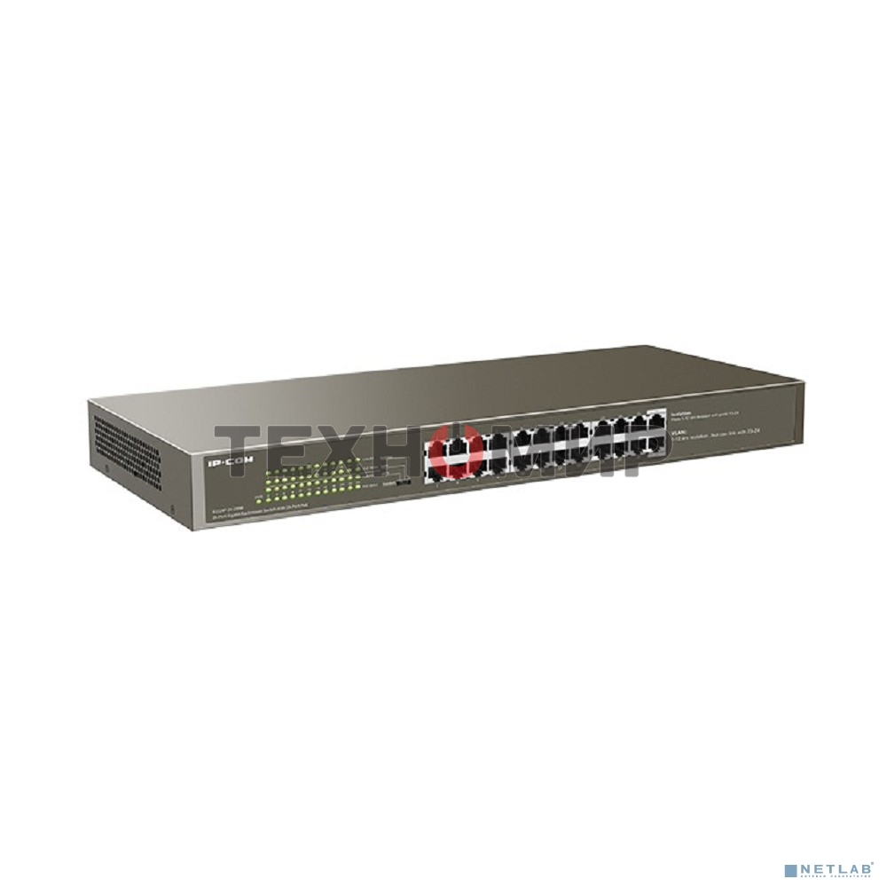 Коммутатор 24-портовый гигабитный стоечный IP-COM G1124P-24-250W с 24-портовым PoE