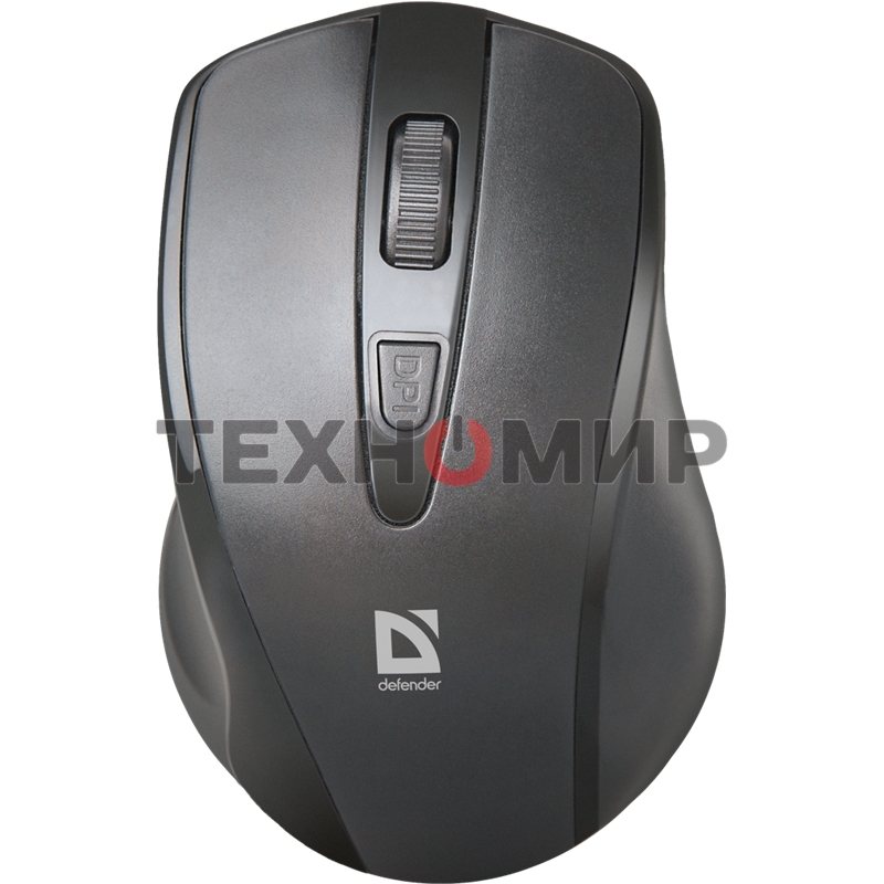 Мышь беспроводная Defender Datum MM-265 черный, 1600 dpi, радиоканал, USB, кнопки - 4
