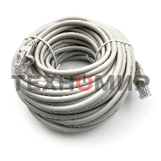 Патч-корд Buro UTP cat.5e 15м серый RJ-45 (m)-RJ-45 (m)