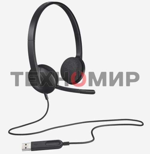 Гарнитура проводная Logitech Headset H340 USB graphite