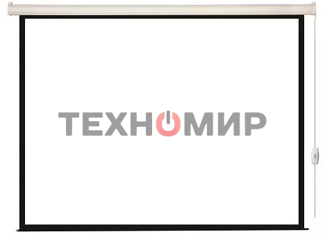 Экран с электроприводом Lumien Eco Control 203x203 см (раб. область 197х197 см) Matte White черная кайма по периметру 1:1