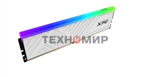 Оперативная память XPG Spectrix D35G RGB, DDR4, 16GB, 3200MHz, CL16, UDIMM, с радиатором, RGB, белый
