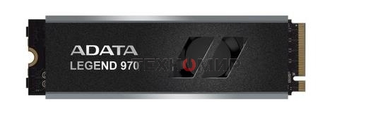 Накопитель SSD ADATA LEGEND 970, 2Tb, PCIe 5.0 x4, M.2 2280, NVMe, R/W 10000/10000, с радиатором
